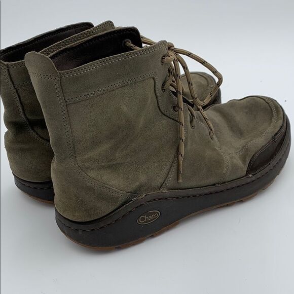 Chaco Men's Olive High-Top Boots suede leather chukka boots - Picture 8 of 12